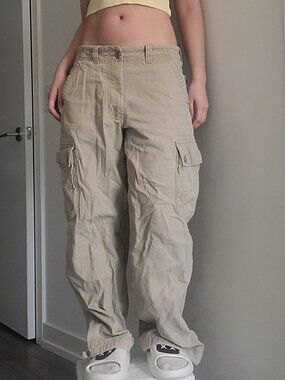 Gap Cargo Beige Retro Oversized Vintage Pants